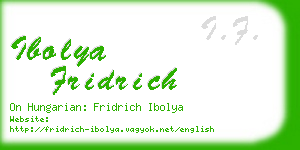 ibolya fridrich business card